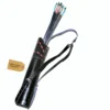 Black leather archery quiver with adjustable strap