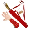 Red Leather Archery Quiver With Arm Guard