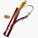Brown Leather Archery Quiver With Arm Guard