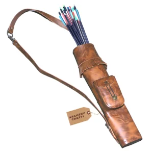 Brown Leather Archery Quiver