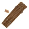 leather back quiver suede brown adjustable dual shoulder straps back view