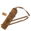 leather back quiver suede brown wearable side angle with shoulder straps